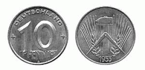 Zehn Pfennig 1952-1953 (J.1507)