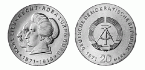 100. Geb. v. Karl Liebknecht u. Rosa Luxemburg (J.1533, stgl)