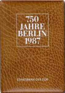 Münztasche 1987, 750 Jahre Berlin (stgl)